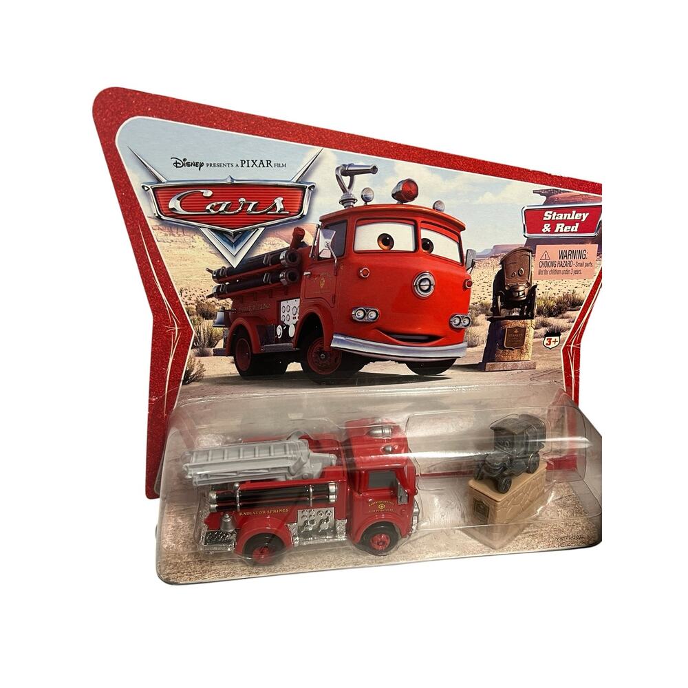Disney Pixar Cars Movie Moments Stanley Red Fire Truck Mattel Diecast NIP